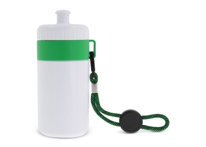 Bidon sport promotionnel 500 ml Blanc / Vert